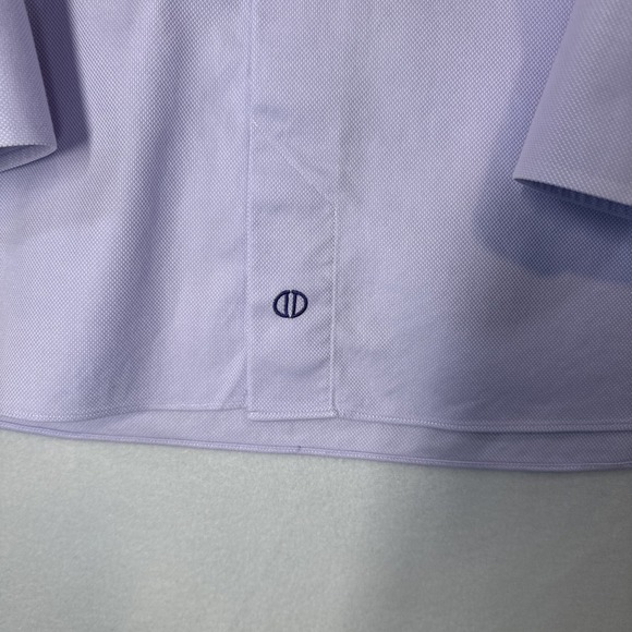 David Donahue Lavender Button Up Shirt 17.5 34/35 Preowned Excellent - Picture 3 of 9